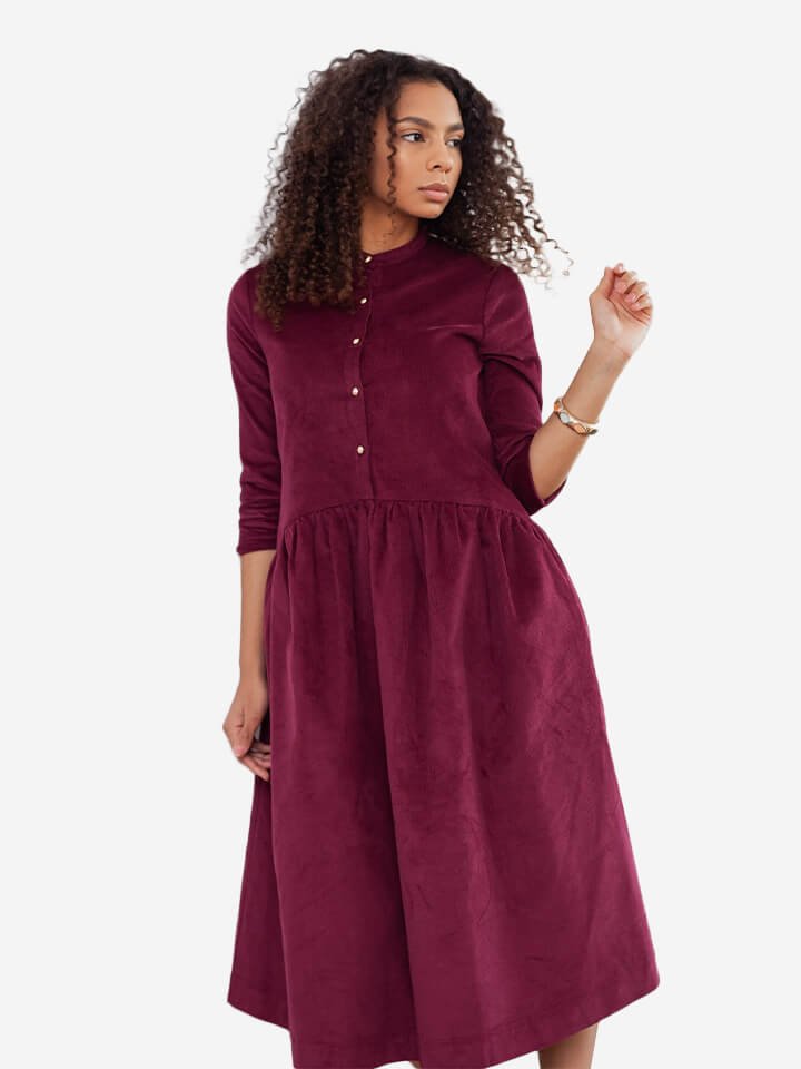 Meena dress maroon fashion designer template product img 7
