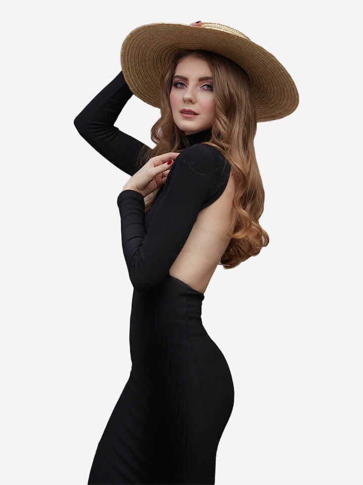 Eterna long dress black fashion designer template product img 9